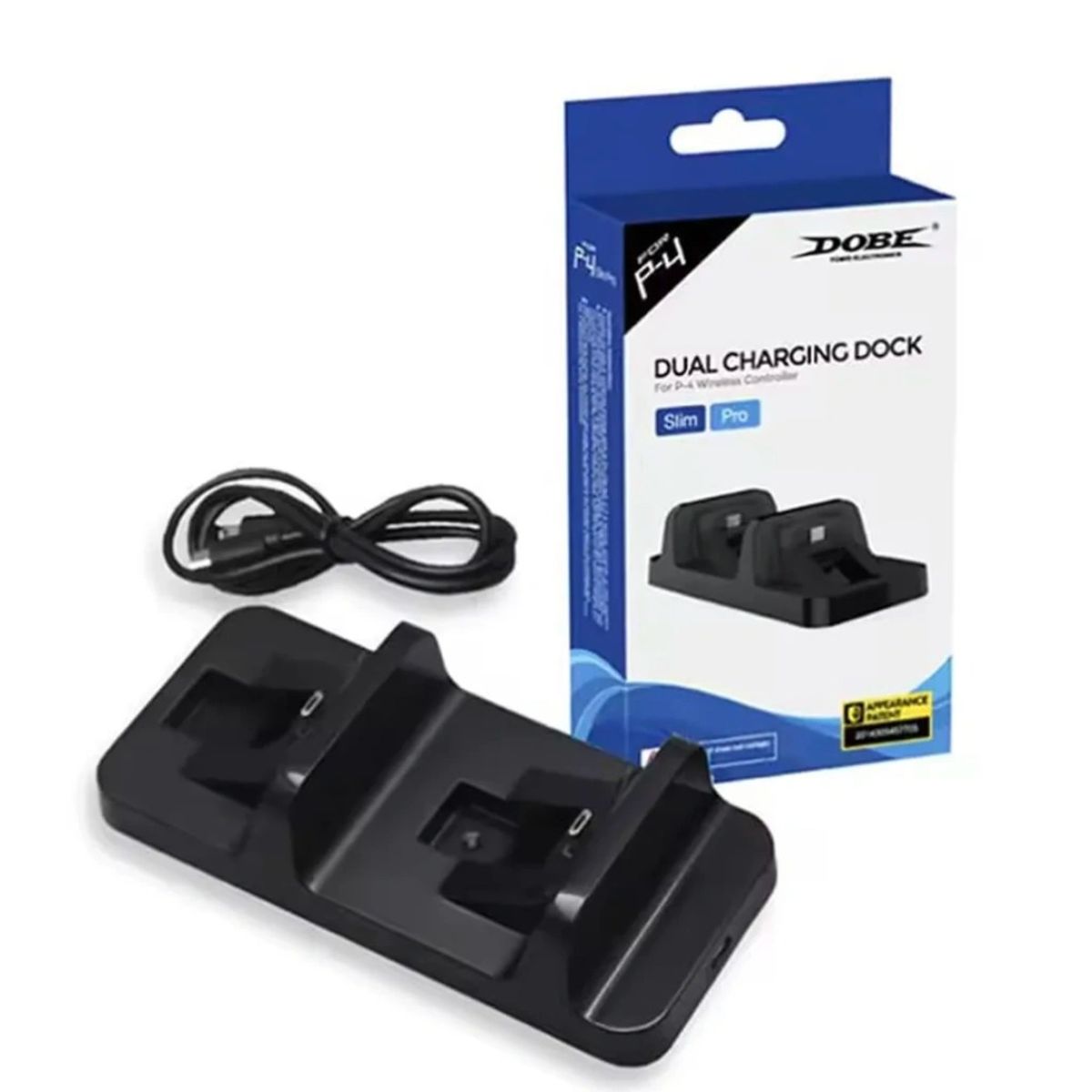 DOBE - Base de Carga inalámbrico Dual compatible con Mando PS4 Slim y Pro