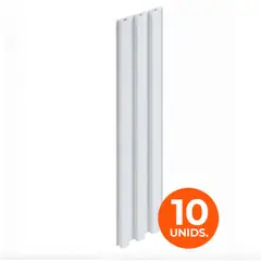 DOER - Wall Panel WPC Decorativo Blanco Polar, 240x16, 22mm, Caja 10 Unids.