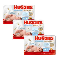 HUGGIES - Pañal Natural Care P - 102 Unidades