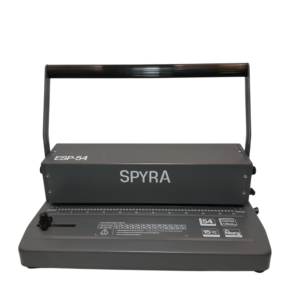 SPYRA - Espiralera Perforadora ESP-54 Gris Carta Oficio