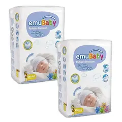 EMUBABY - Pañales Talla Recién Nacido RN - 80 Unidades
