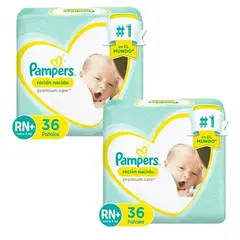 PAMPERS - Pañal Premium Care RN+ - 72 Unidades