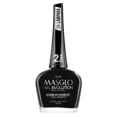 MASGLO - Esmalte Gel Evolution Negro Secado Rapido 13,5 ml