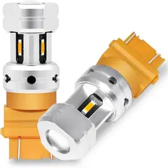 AMBAR - Lámpara LED intermitente PHINLION 3157 1800LM 1224V Pack 2