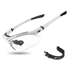 ROCKBROS - Lentes De Ciclismo Fotocromáticos 10142 Deportivos Con Filtro UV - Blanco