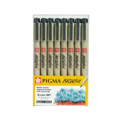 SAKURA - Set 8 Marcadores Pigma Brush