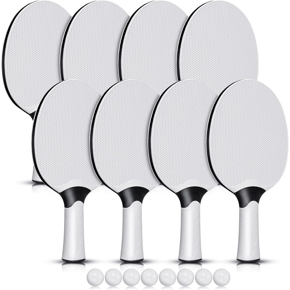 PING - Set Ping Pong Junkin 8 Paletas Goma Compuesta Profesional