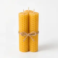 OEM COLLECT - Set 3 Velas De Cera De Abeja Natural Panal Artesanal