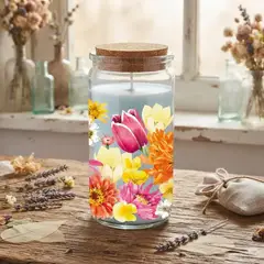 DIE SPIEGELBURG - Vela aromática con suave aroma floral en vaso florido «Garden Love» – M. Bastin