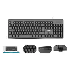 IRM - Teclado USB Full Size QWERTY Español Latinoamericano — Negro.