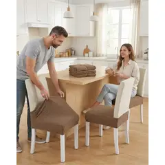 MYLHOGAR - Pack x6 Fundas Cubre Asiento para Silla de Comedor Elásticas