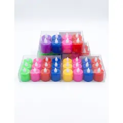 GENERICO - Pack de Velas a pila con Luces de colores