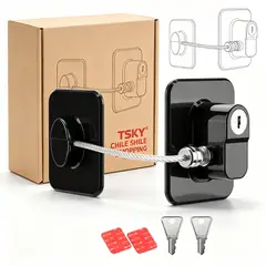 TSKY CHILE SHOPPING - Traba de Seguridad con Llave para Refrigerador Heladera Ventana Gabinete Muebles de Niños