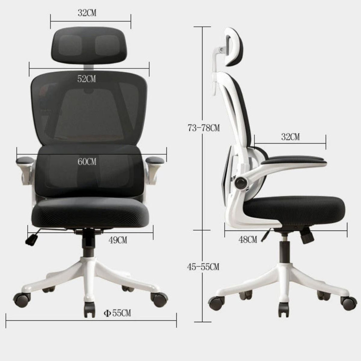 Silla Ergonómica Oficina Soporte Lumbar Elástico Giratoria, marca ATURE - Foto 2
