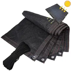 AMBM SHOP - 4x5m Lona De Malla Toldo Con Ojales 90% Sombra Techo Patio Terraza Jardin protección UV + Cuerda 10m