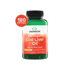 SWANSON - Aceite de Hígado de Bacalao Noruego 350 mg - 180 Softgels