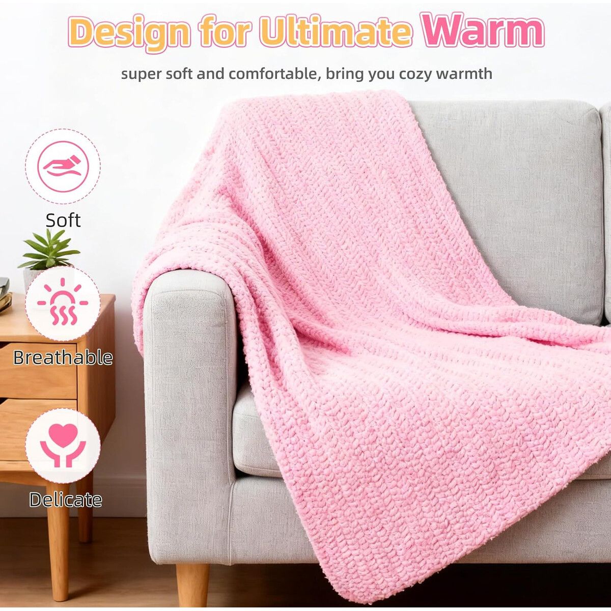 MANTA - Kit Crochet Manta Aeelike Sakura Pink 16 ovillos ganchos