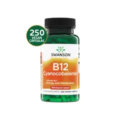 SWANSON - Vitamina B12 Cianocobalamina 500 mcg - 250 Cápsulas