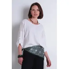 WADOS - POLERA LINO MANGA 3/4 ESCOTE V