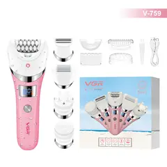 PUREPOWER - VGR 5 En 1 Digital Number Depiladora eléctrica para el cabello para mujerrosa