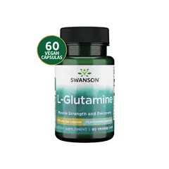 SWANSON - L-Glutamina AjiPure Forte - 60 Cápsulas Veg · Recuperación e Inmune