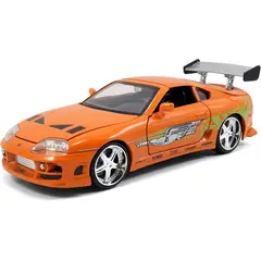 JADA TOYS - Auto Toyota Supra 1995 Orange Rápido y Furioso Escala 1:24 Coleccionable Modelo Deportivo Réplica de Colección