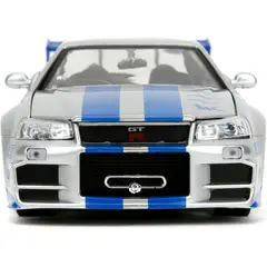 JADA TOYS - Auto Nissan Skyline GT-R R34 2002 Rápido y Furioso Escala 1:24 Coleccionable Modelo Deportivo Réplica de Colección