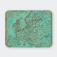GENERICO - Mousepad 20x24 cm - Diseño Mapa Antiguo Europa Turquesa