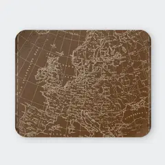 GENERICO - Mousepad 20x24 cm - Diseño Mapa Antiguo Europa Café