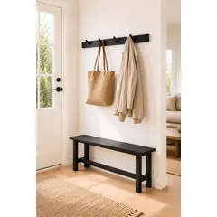GENERICO - Banqueta madera negro 120cm