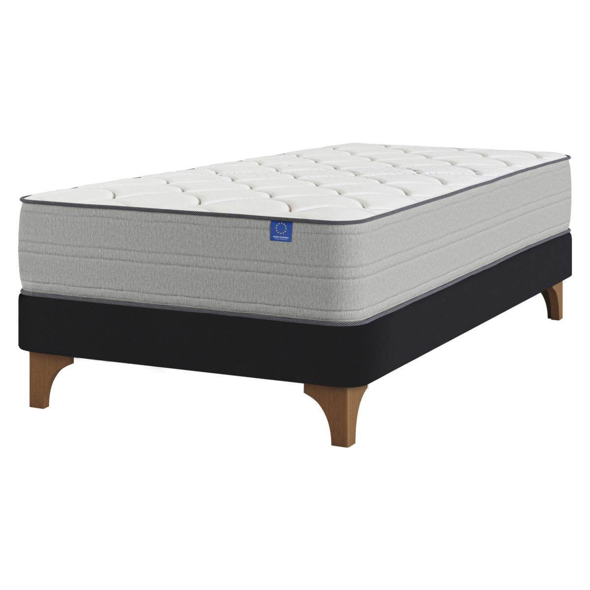 FLEX - Cama Europea Negra Seaqual 1.5 Plazas Box