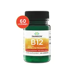 SWANSON - Vitamina B12 Pastillas Sublinguales - 60 Lozenges