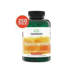 SWANSON - Niacinamida (Vitamina B3) 500 mg - 250 Cápsulas