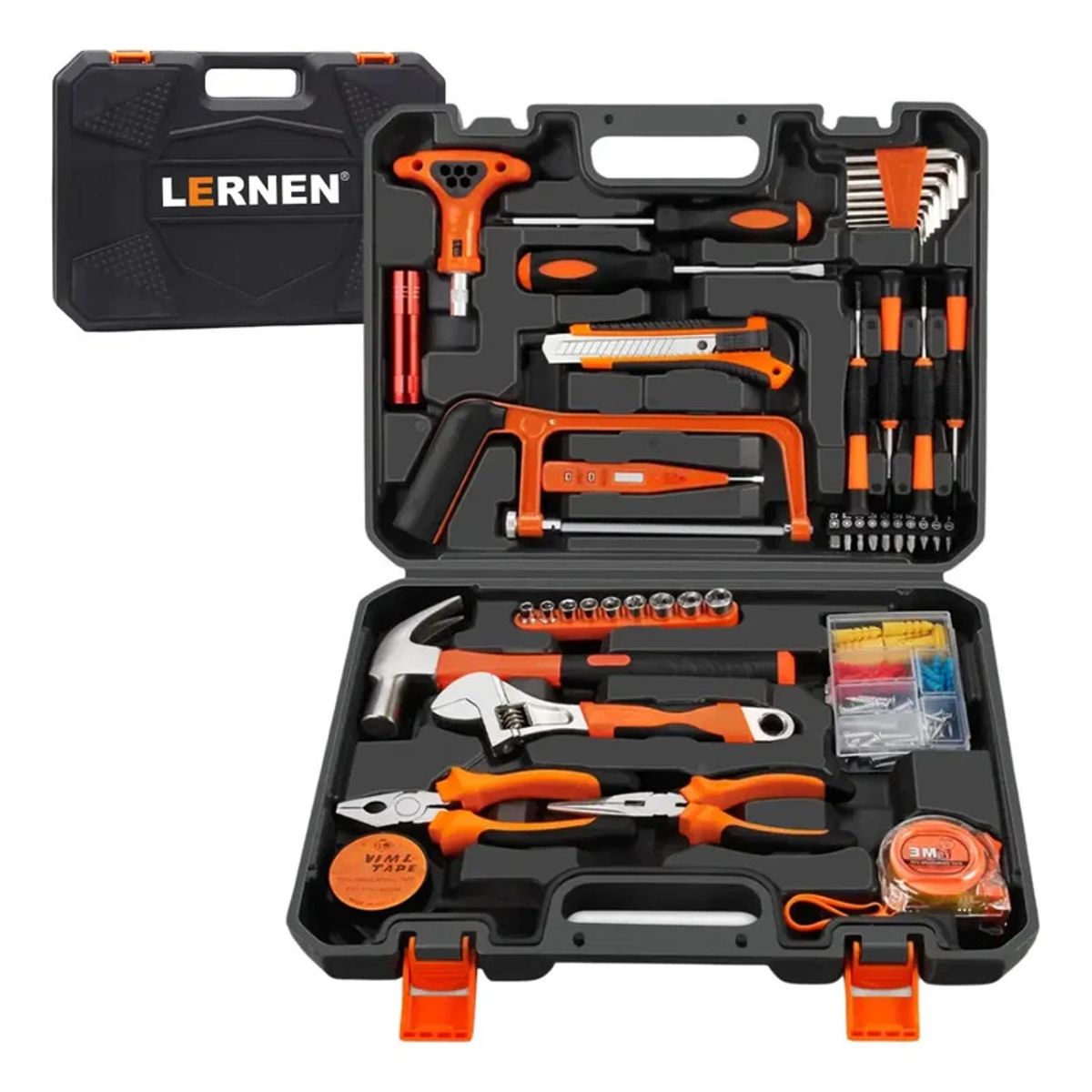 LERNEN - Set 150 Piezas Herramientas Manuales Lernen con Maletin