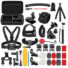 GENERICO - Kit 50 en 1 accesorios para Cámara de Acción GoPro DJI Insta360