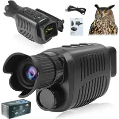GENERICO - Kit Telescopio Infrarrojo Monocular Night Visión Nocturna Hd Negro