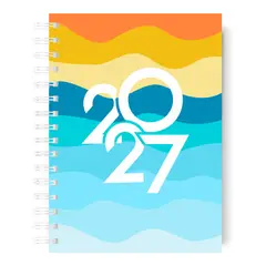 FIESTAS EN PAPEL - Agenda Semanal 2027 Ocean Sunset Planificador