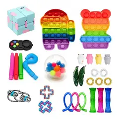 GENERICO - SET 29 PIEZAS JUGUETE SENSORIAL ANTI ESTRES FIDGET TOY
