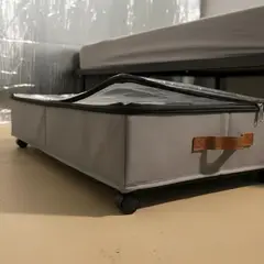 GENERICO - Organizador Bajo Cama Plegable Con Ruedas Y Divisiones 1 Pcs