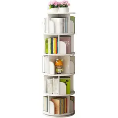 EVERSO - Estantería Giratoria 360° Para Libros De Madera Multifuncional