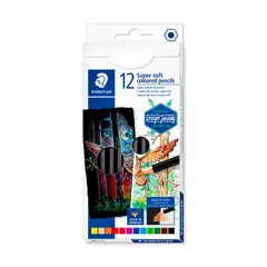 STAEDTLER - Set 12 Lápiz de Color Hexagonal Soft