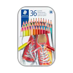 STAEDTLER - Set 36 Lápiz de Color Hexagonal Caja Metálica
