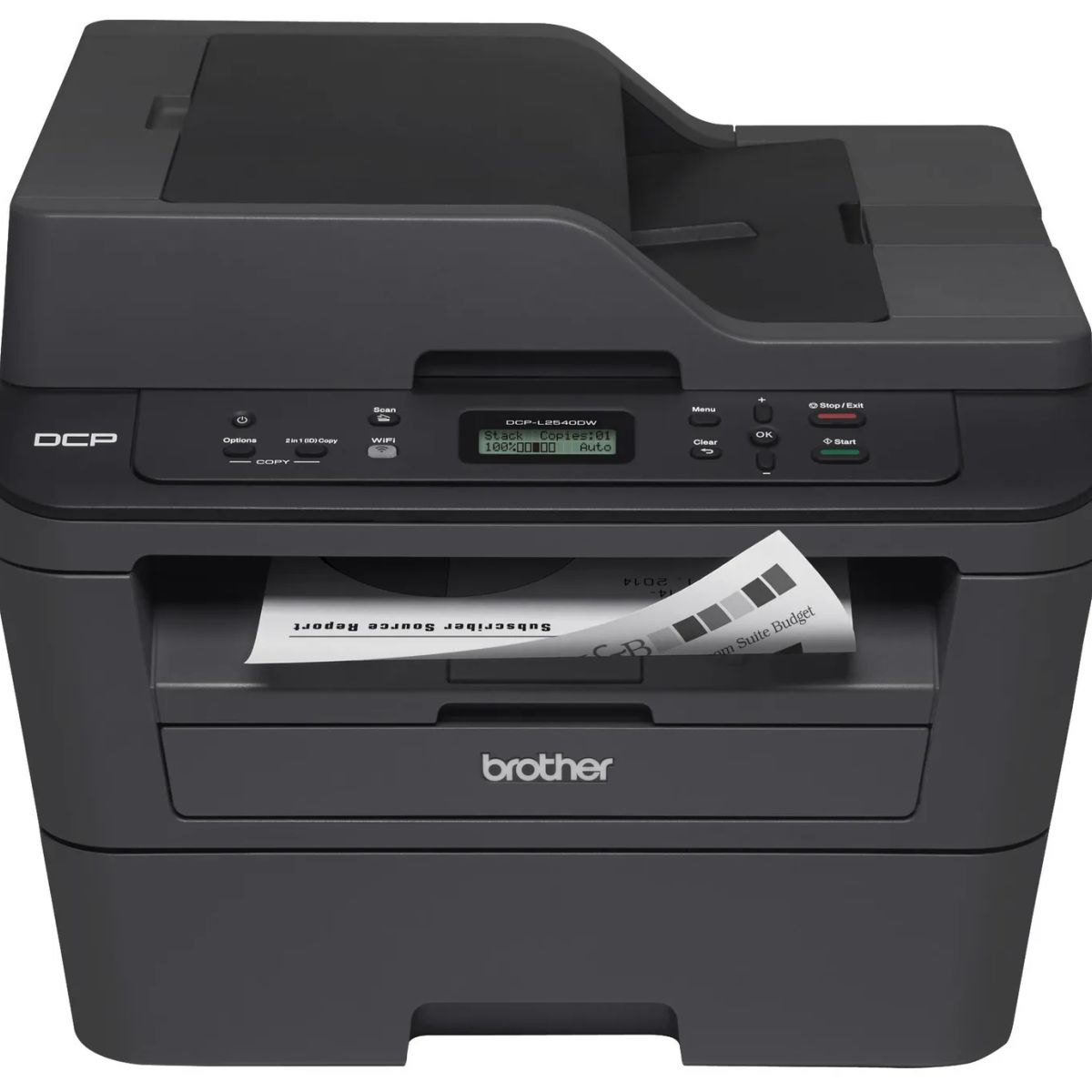 BROTHER - Brother DCP-L2540DW, Multifuncional Láser Monocromática, 30 ppm, Dúplex, Wi-Fi, Ethernet, 250 Hojas