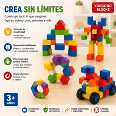 MOVI - KUBIQO™ BLOQUES MAGNÉTICOS 100 PIEZAS – CONSTRUCCIÓN CREATIVA INFANTIL 2D Y 3D