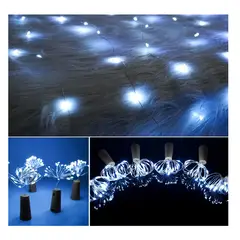 GENERICO - Pack 6 Luces LED Hada Corcho 2M Decorativas Botella Blanco