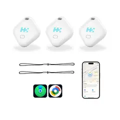 HARMONIK - Pack 3 Localizador Smart Tag Rastreador Inteligente IP67 Compatible Con Apple Y Android.