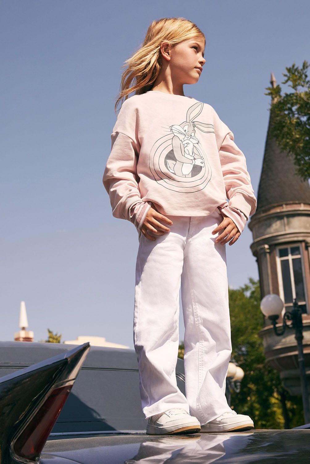 MANGO KIDS - Poleron Oversize Bugs Bunny Niña