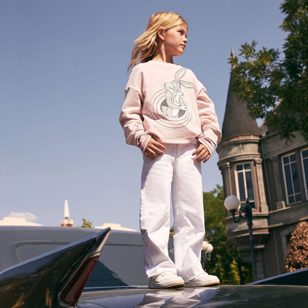 MANGO KIDS - Poleron Oversize Bugs Bunny Niña