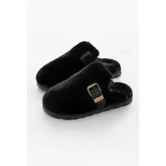 GENERICO - Pantuflas Antideslizante Mujer Piel Forradas Invierno