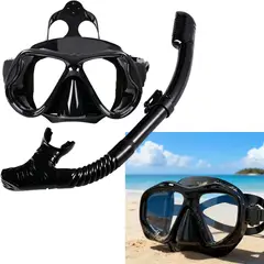MOONCORE - Set Máscara Buceo Adulto Antifog Y Tubo Snorkel Seco